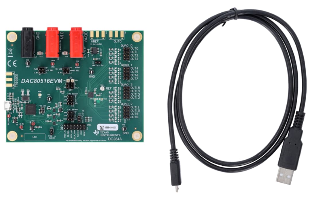 Texas Instruments DAC80516EVM DAC評価モジュール（EVM）