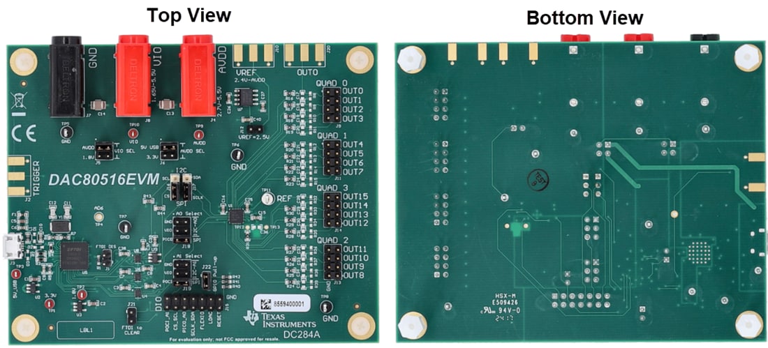 機械図面 - Texas Instruments DAC80516EVM DAC評価モジュール（EVM）