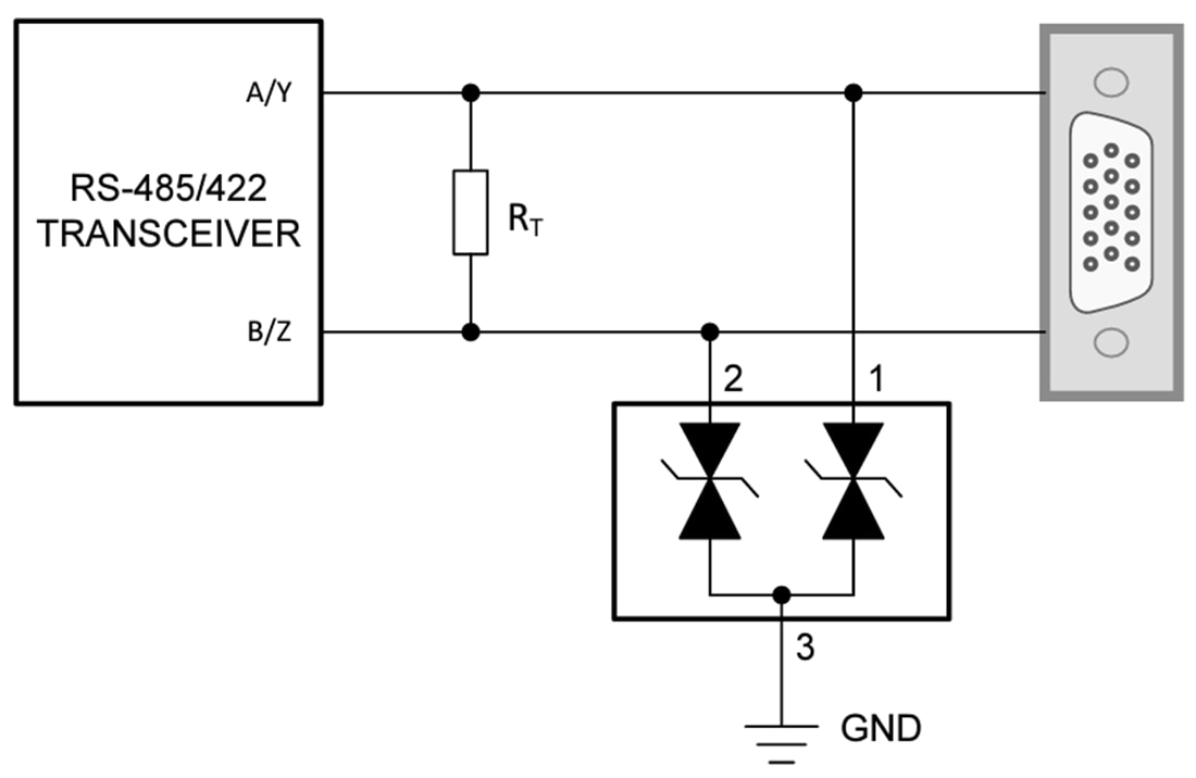 回路図 - Texas Instruments ESD562/ESD562-Q1 ESD保護ダイオード