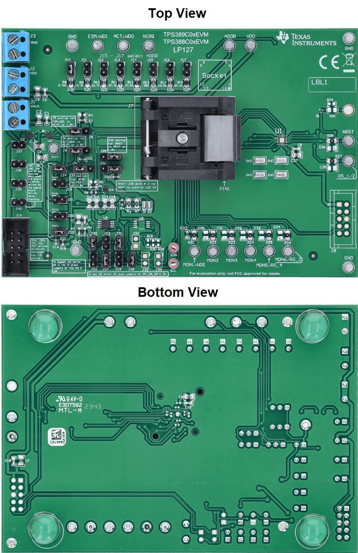機械図面 - Texas Instruments TPS389C0XEVM監視装置評価モジュール（EVM）