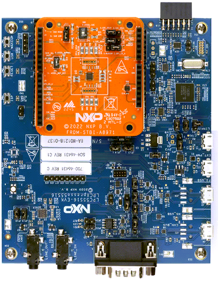 機械図面 - NXP Semiconductors FXLS8971センサツールボックス開発ボード