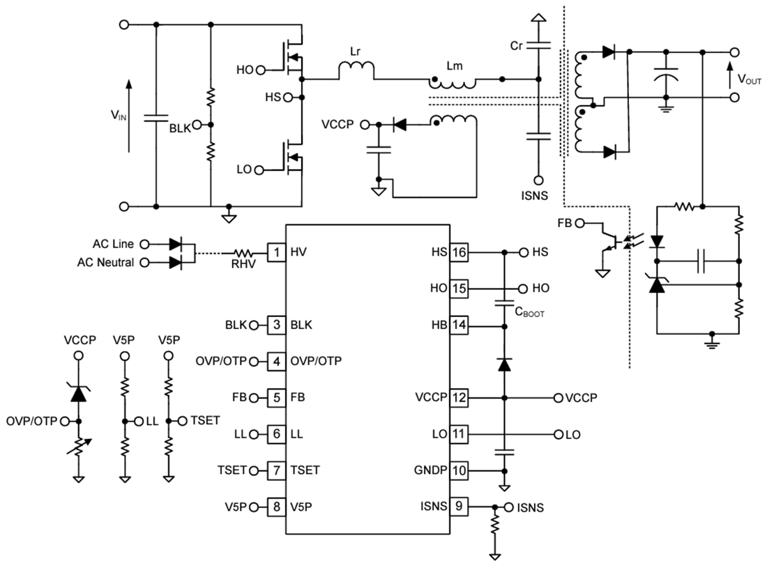 回路図 - Texas Instruments UCC25660高周波数LLCコントローラ