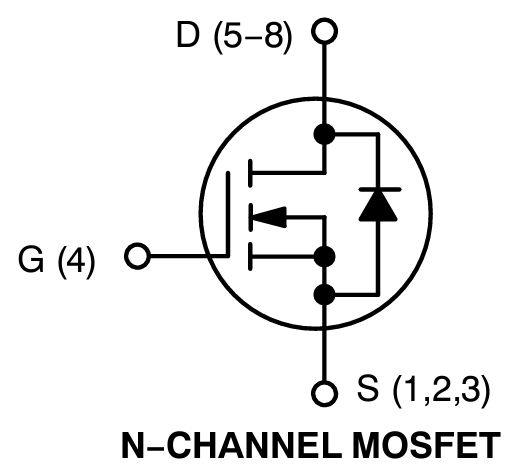 アプリケーション回路図 - onsemi NVMFS024N06CシングルNチャンネルパワーMOSFET