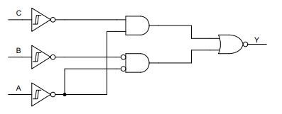 ブロック図 - Texas Instruments SN74LVC3G5x構成可能な多機能ゲート