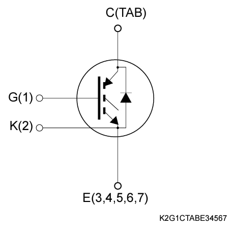 アプリケーション回路図 - STMicroelectronics STGHU30M65DF2AG車載グレードIGBT