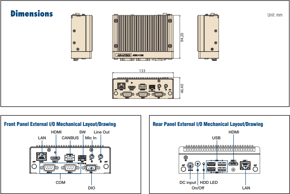 回路図 - Advantech 構成済ARK-1125HIntel®N200 QC SoC PC
