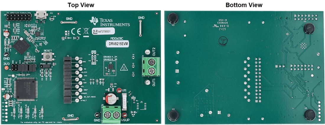 機械図面 - Texas Instruments DRV8215EVM ドライバ評価モジュール (EVM)