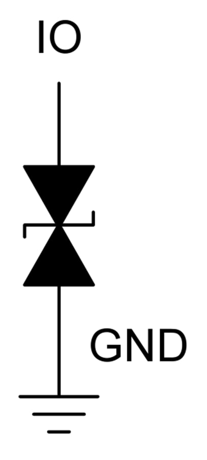 ブロック図 - Texas Instruments ESD851/ESD851-Q1 ESD保護ダイオード