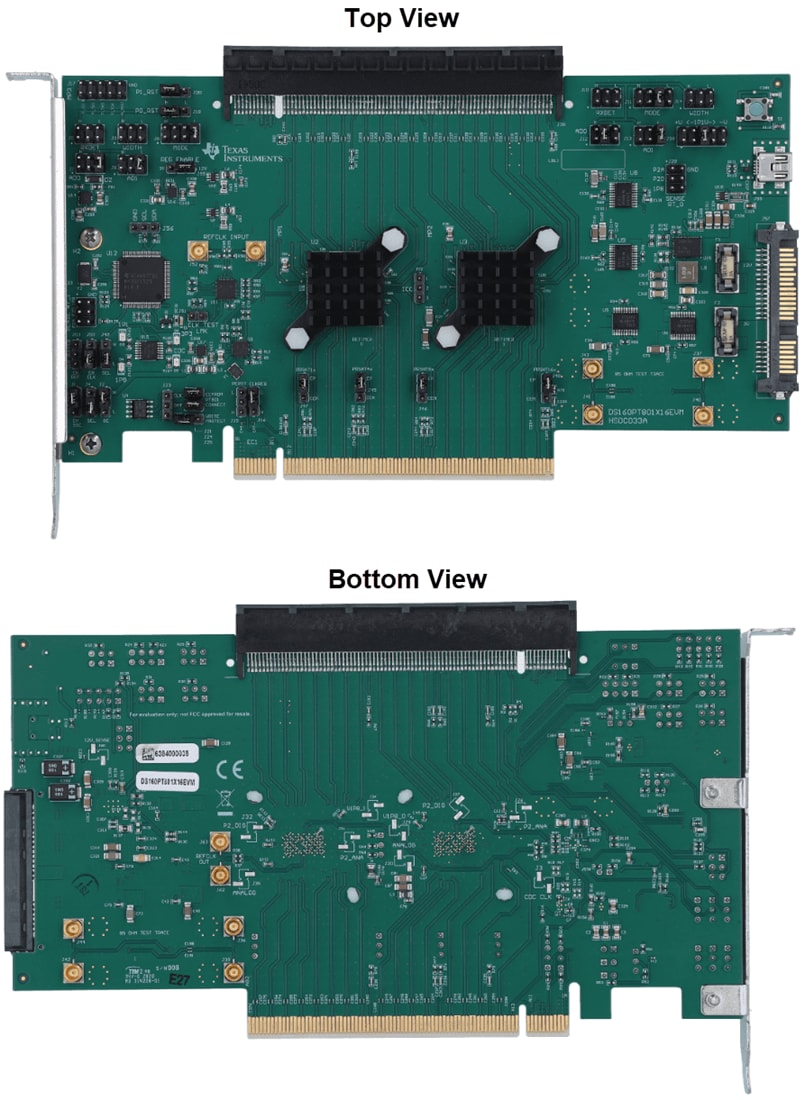 機械図面 - Texas Instruments DS160PT801X16EVMリタイマ評価モジュール