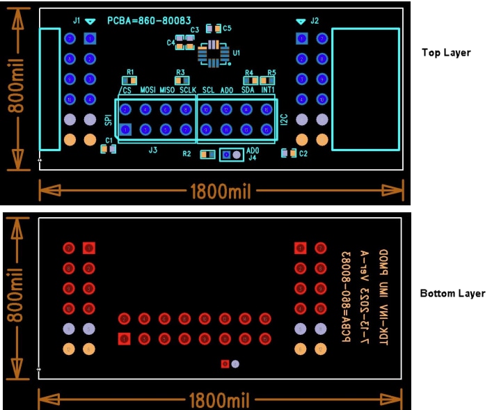 TDK InvenSense QCIoT-ICM42688P Pmod™評価ボード
