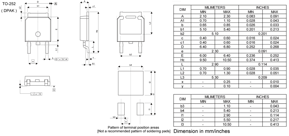 機械図面 - ROHM Semiconductor RD3G08CBLHRB NチャンネルパワーMOSFET
