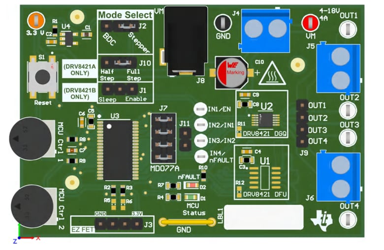 Texas Instruments DRV8421BEVM 評価モジュール