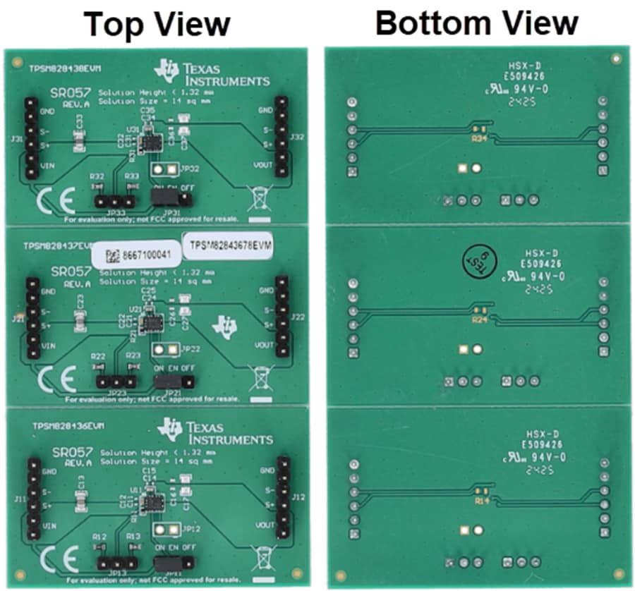 機械図面 - Texas Instruments TPSM82843xEVM057評価モジュール (EVM)