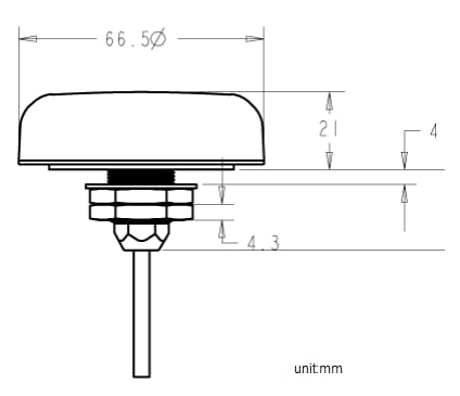 Mechanical Drawing - Tallysman TW5390 Smart GNSS Antennas