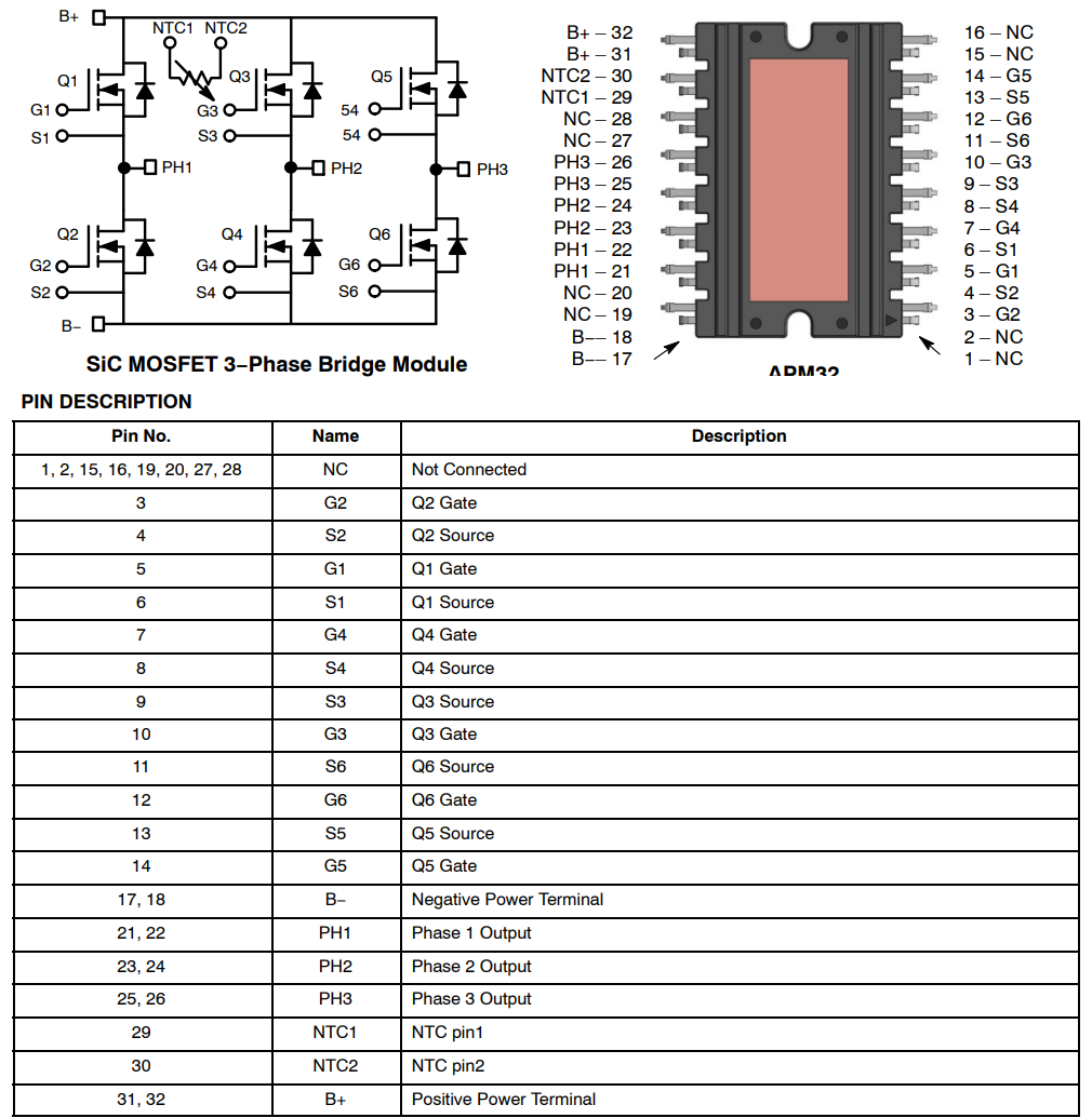 onsemi NVXK2VR40WXT2 Silicon Carbide (SiC) モジュール