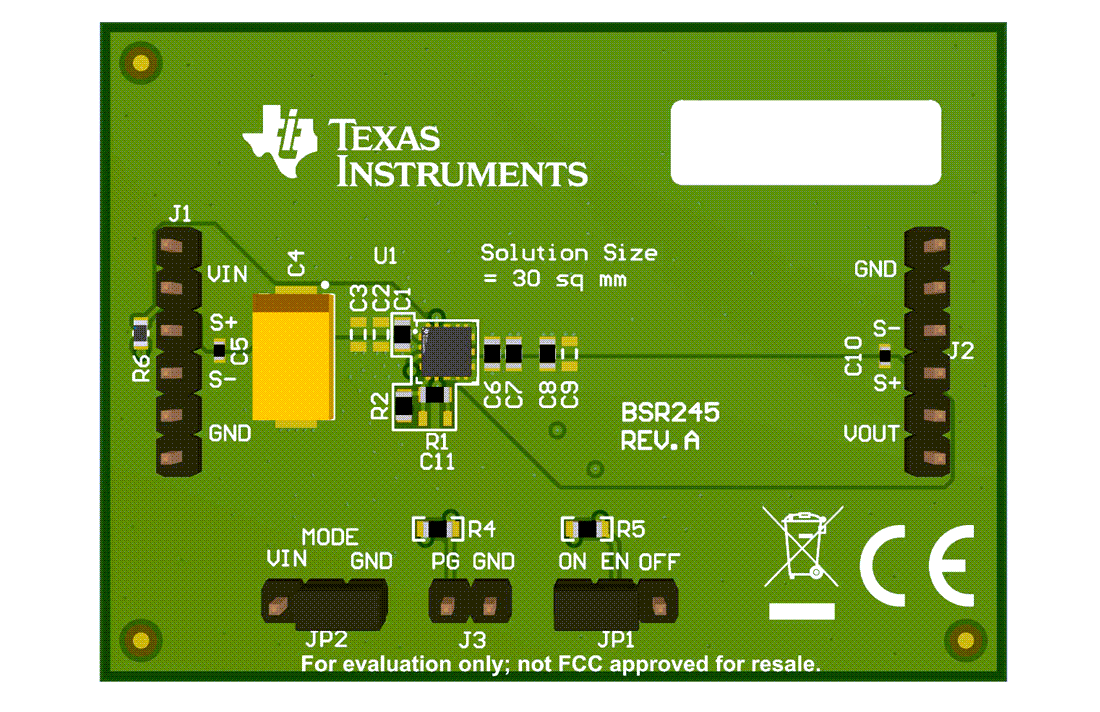 Texas Instruments TPSM82830xAEVM評価モジュール