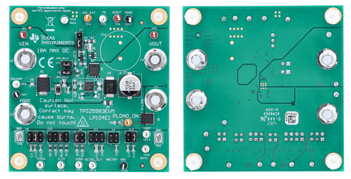 ロケーション回路 - Texas Instruments TPS25983EVM 評価モジュール