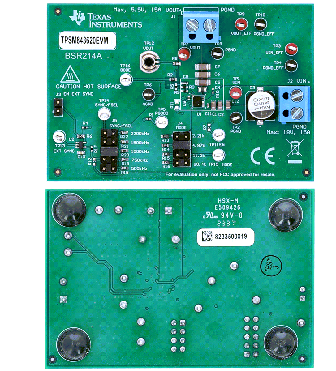 Texas Instruments TPSM843620EVM 評価モジュール