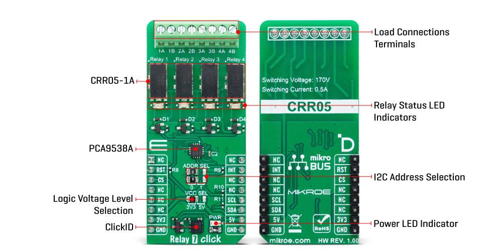 Mikroe MIKROE-6000 Relay 7 Click