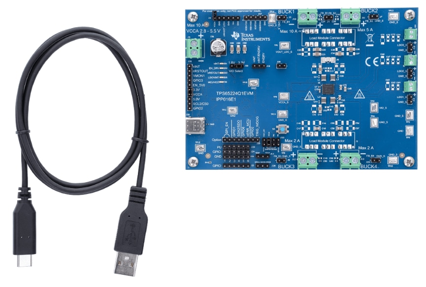 Texas Instruments TPS65224Q1EVM PMIC評価モジュール（EVM）