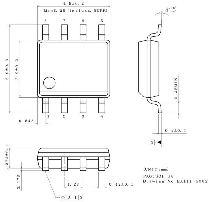 機械図面 - ROHM Semiconductor 車載用IPD 2ch ローサイドスイッチ