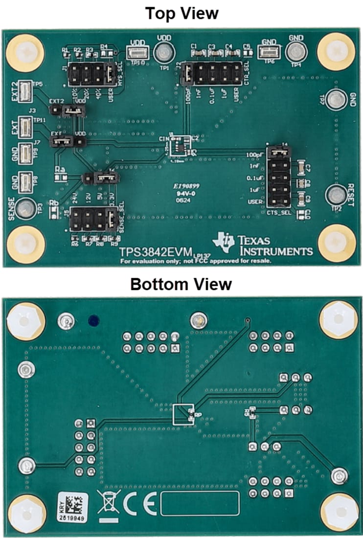 機械図面 - Texas Instruments TPS3842EVM監視装置評価モジュール（EVM）