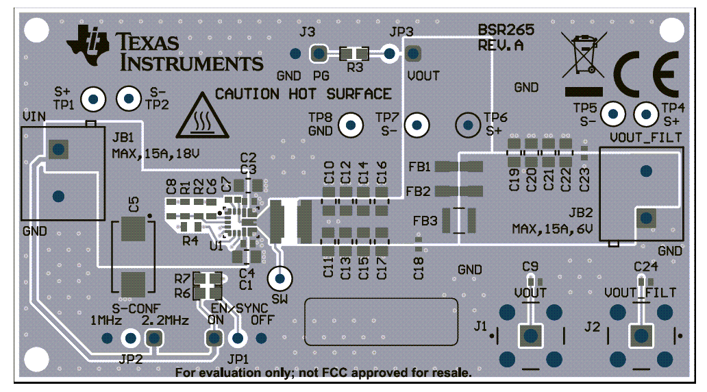ロケーション回路 - Texas Instruments TPS62916EVM 評価モジュール
