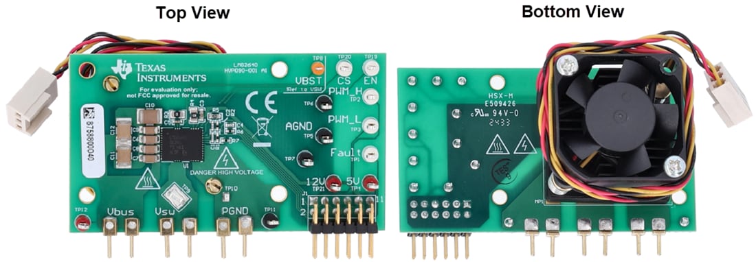 機械図面 - Texas Instruments LMG2640EVM-090ドーターカード評価基板