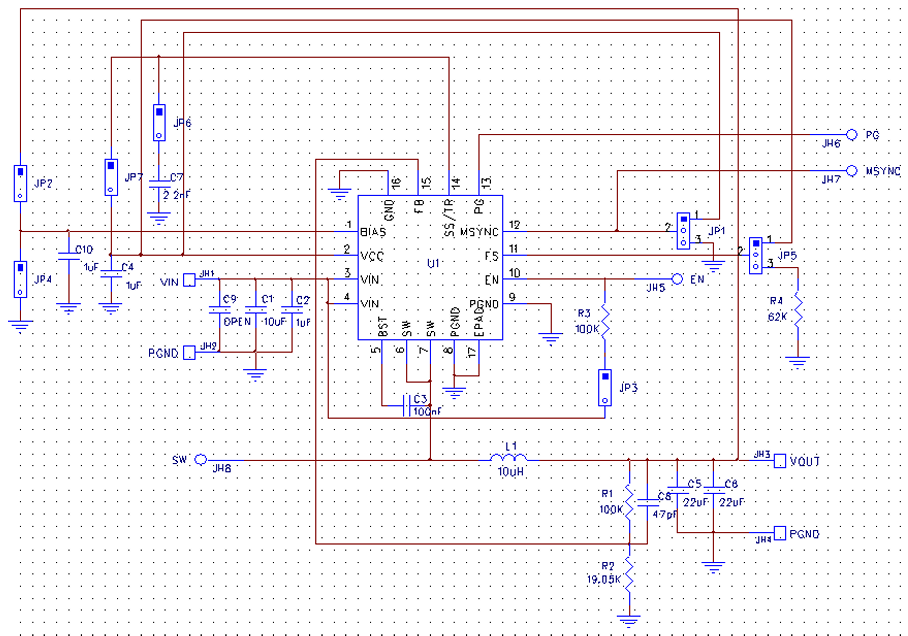 回路図 - Diodes Incorporated AP66200評価ボード
