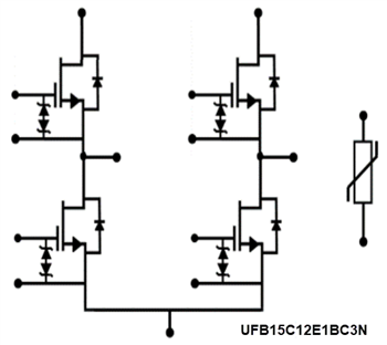 アプリケーション回路図 - onsemi SiC E1Bモジュール