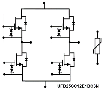 アプリケーション回路図 - onsemi SiC E1Bモジュール