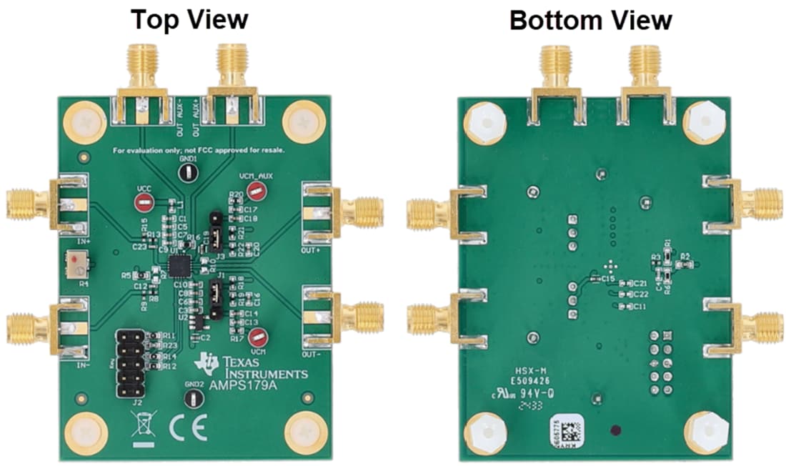 機械図面 - Texas Instruments LMH6518EVM評価モジュール (EVM)