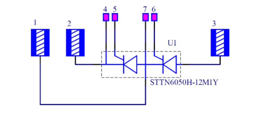 回路図 - STMicroelectronics STEVAL-TO240SCR評価ボード