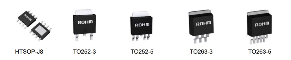 ROHM Semiconductor Nano Cap BD9xND-CシリーズLDOレギュレータ