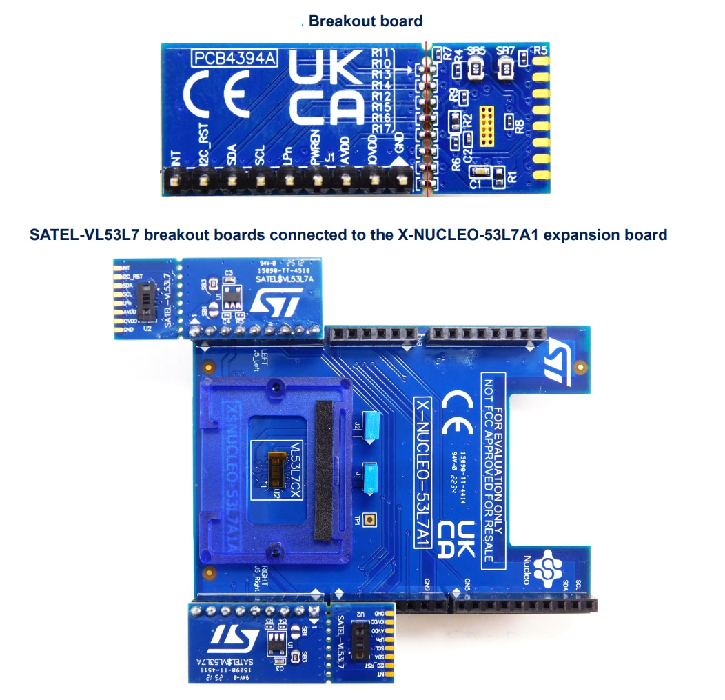 STMicroelectronics SATEL-VL53L7ブレイクアウトボード