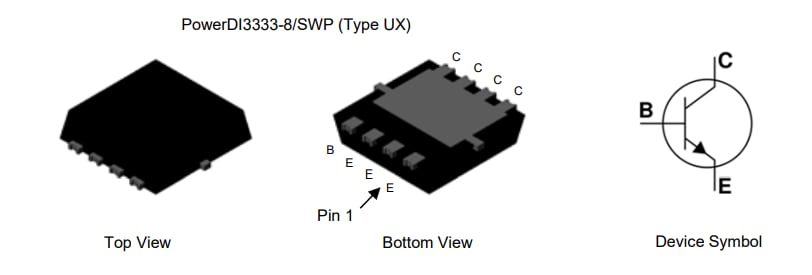 アプリケーション回路図 - Diodes Incorporated DXTP80x PNPバイポーラトランジスタ