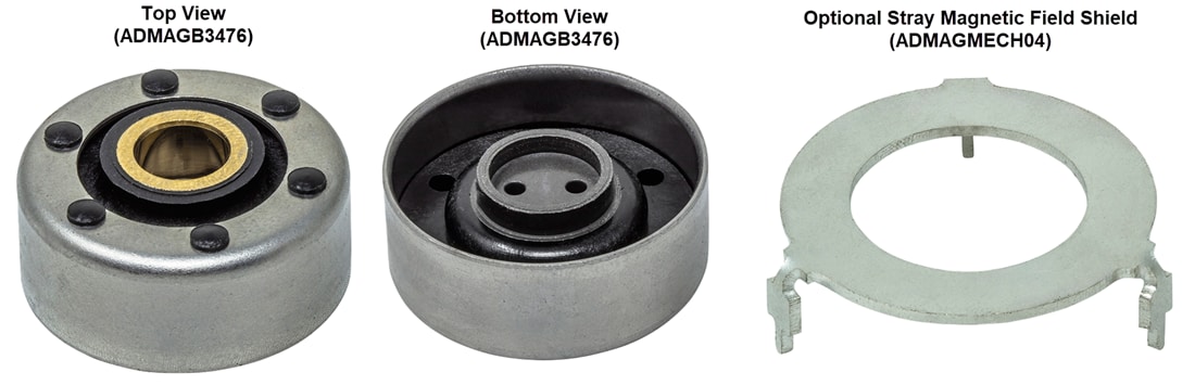 機械図面 - Analog Devices Inc. ADMAGB3476 磁石 & ADMAGMECH04 磁気シールド