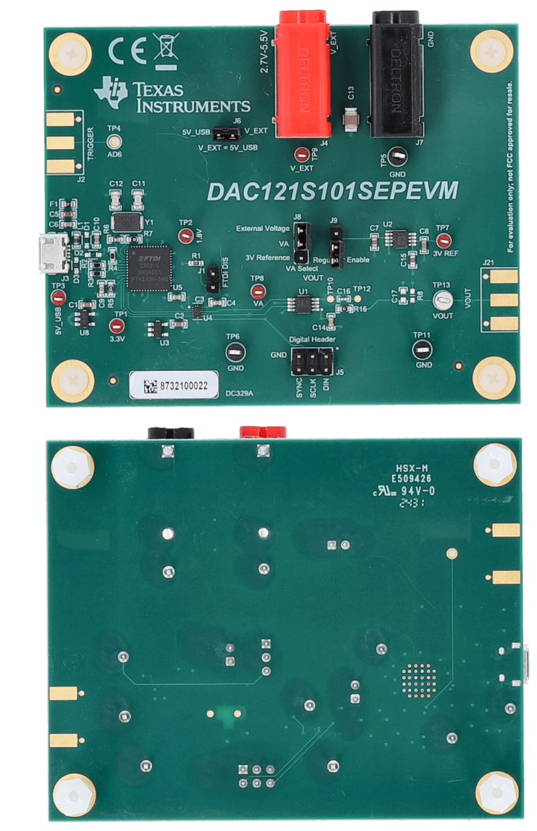 Texas Instruments DAC121S101SEPEVM 評価モジュール