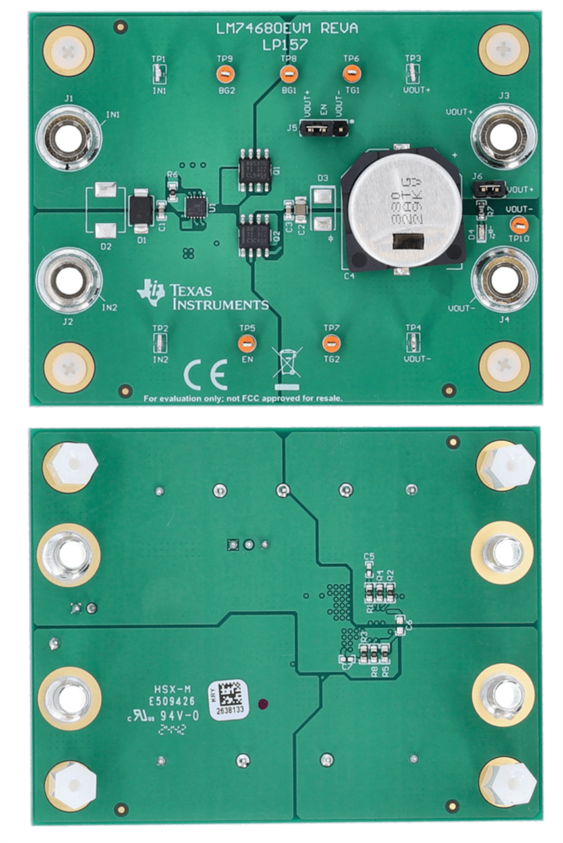 Texas Instruments LM74680EVM 評価モジュール