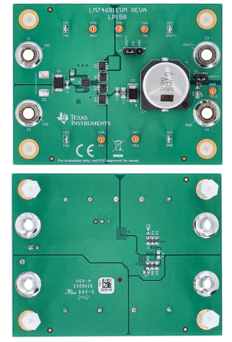 Texas Instruments LM74681EVM 評価モジュール