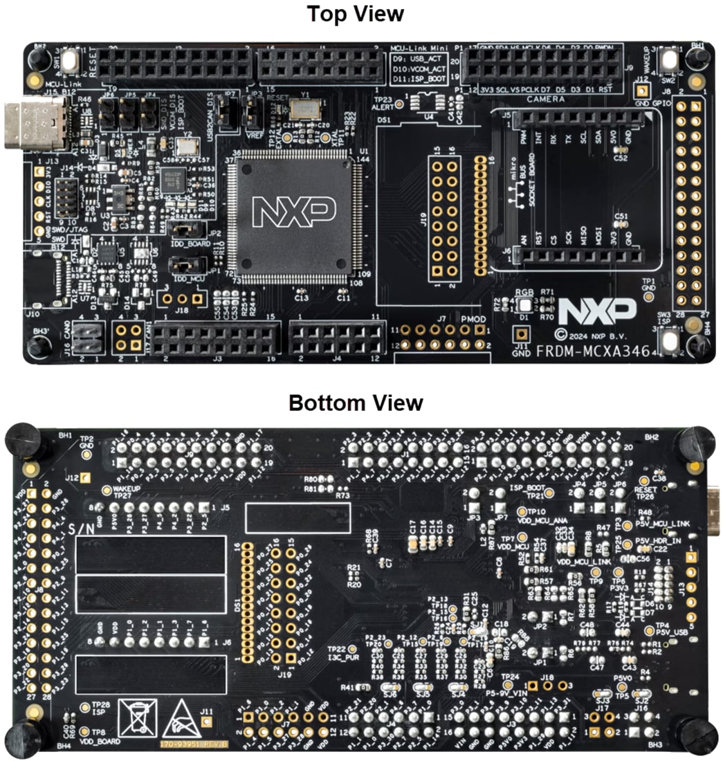 機械図面 - NXP Semiconductors FRDM-MCXA346 MCU開発ボード