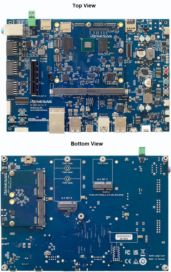機械図面 - Renesas Electronics RZ/G3E-EVKIT Evaluation Board