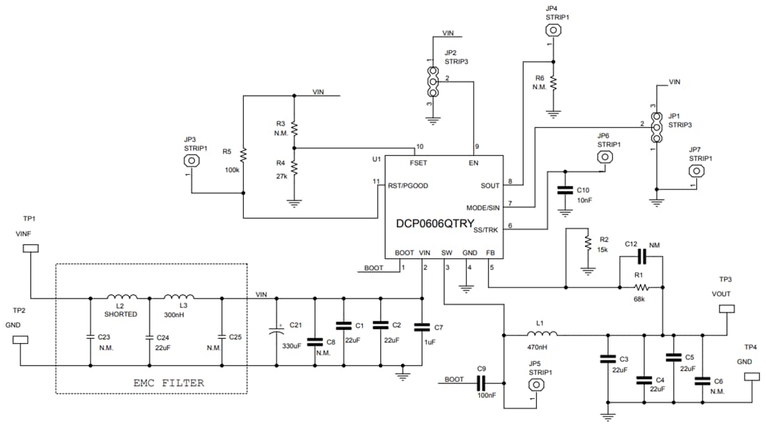 回路図 - STMicroelectronics STEVAL-0606YADJ評価ボード
