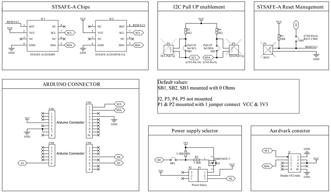 回路図 - STMicroelectronics X-NUCLEO-ESE01A1 セキュア素子拡張ボード