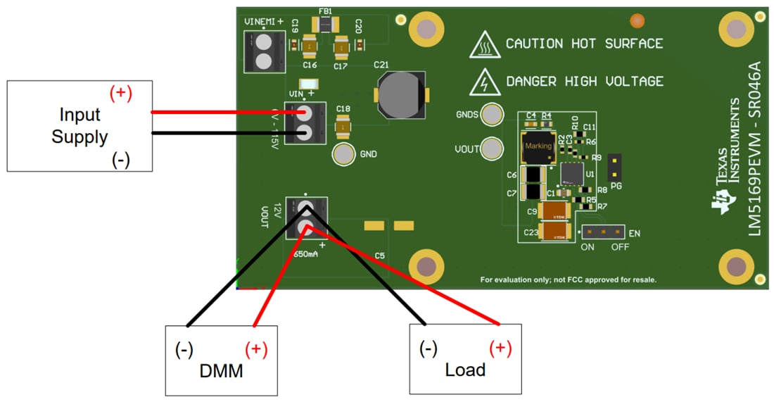 機械図面 - Texas Instruments LM5169PEVMコンバータ評価モジュール（EVM）