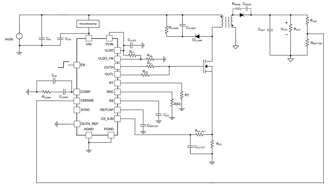 回路図 - Texas Instruments TPS7H5020FLYEVM評価モジュール