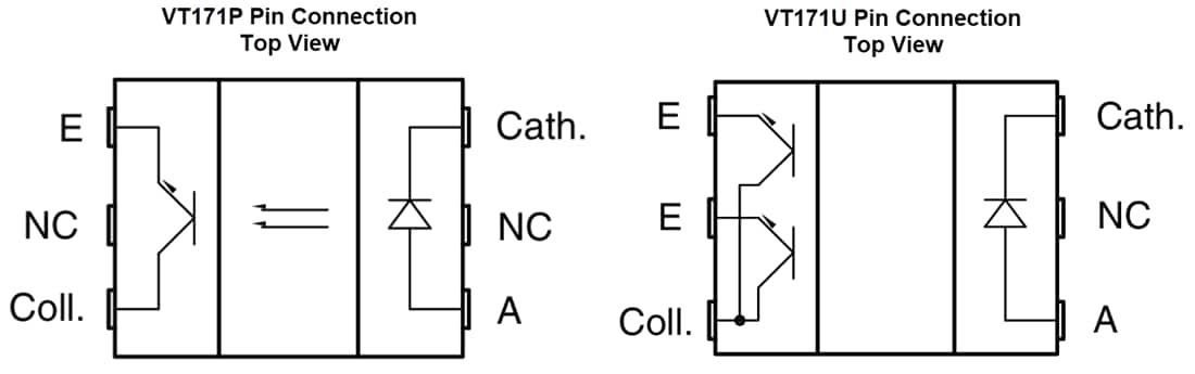 回路図 - Vishay Semiconductors VT17x透過型センサ