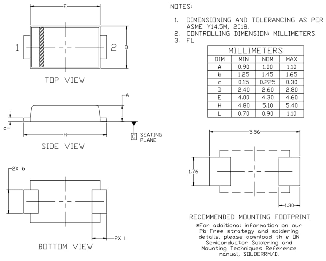 チャート - onsemi NRVHPAF320超高速パワー整流器