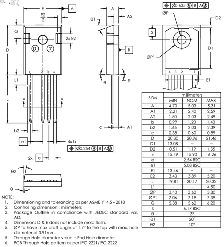 チャート - onsemi UF3N120007K4S 1,200V JFET Nチャンネルトランジスタ