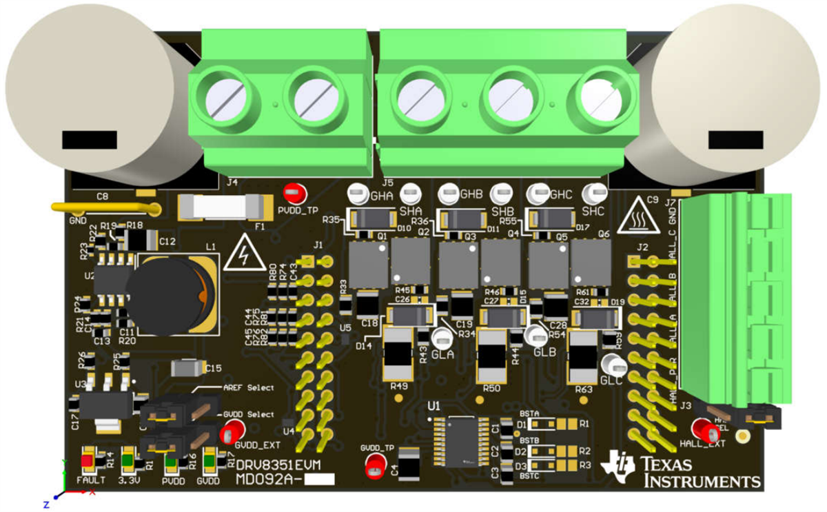 Texas Instruments DRV8351EVM ドライバ評価モジュール (EVM)